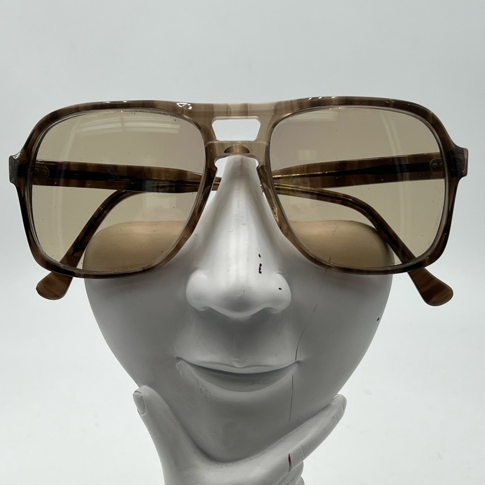 Vintage SRO Brown Translucent Pilot Sunglasses Frames